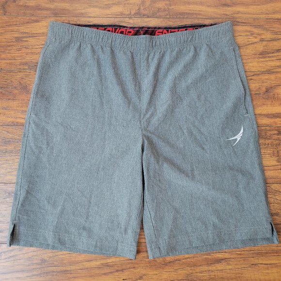 ENDEAVOR Gray Swim Trunk Shorts w/ Lined Pockets & Drawstring Waist sz M EUC - Picture 1 of 4